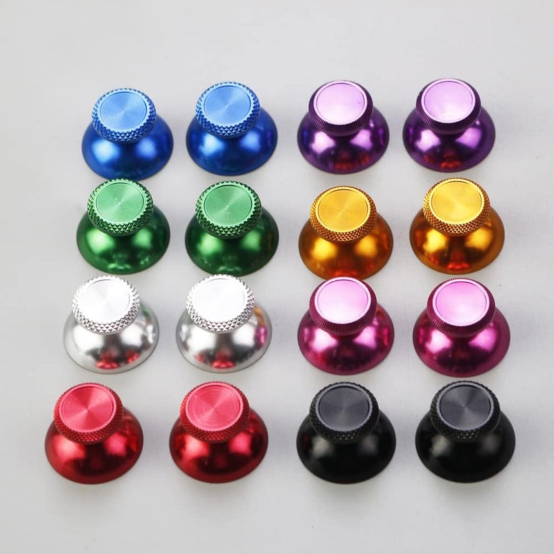 LightFairy 2pcs Metal Analog Grips Stick Thumbsticks for PS5 Controller Aluminum Alloy Metallic Joysticks (Green) - Image 1